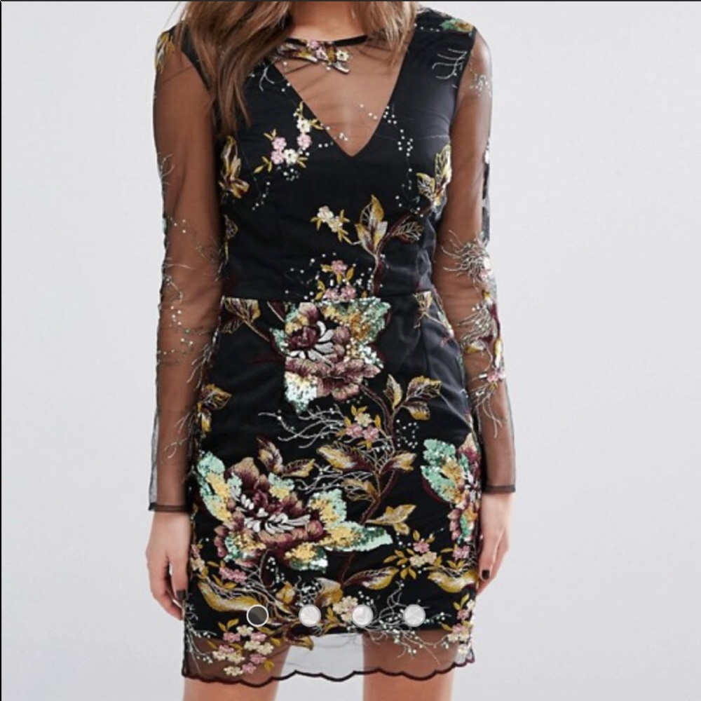 Miss Selfridge black dress sz12